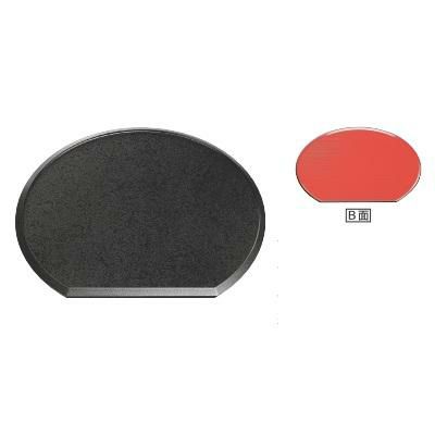 宴半月両面盆黒乾漆クリヤータタキ/朱天黒尺2