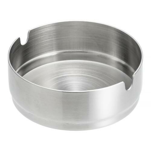 フラット ステンレススタッキング丸灰皿 レスト付 7cm