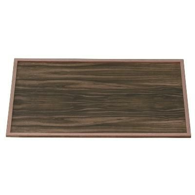 45cm銘木切立ち長角トレー盆黒檀