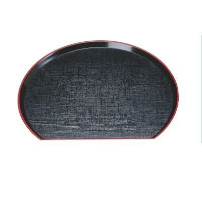 布目半月盆黒天朱尺2 黒天朱