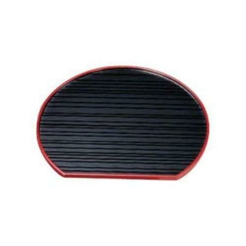 ABS 乱引半月盆 黒渕天朱 9寸/業務用/新品