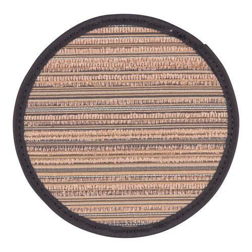 雅 コースター 丸 ブラウン