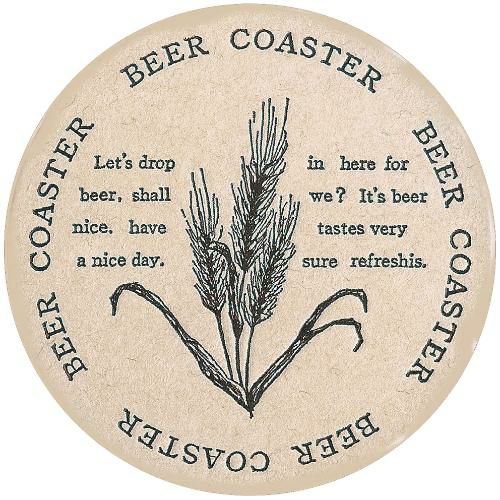 紙コースター BEER(100枚入) 13703 茶