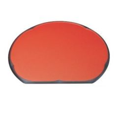 新梅型半月盆朱渕黒普賢塗SL尺2 朱渕黒