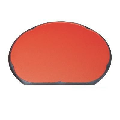 新梅型半月盆朱渕黒普賢塗SL尺2 朱渕黒