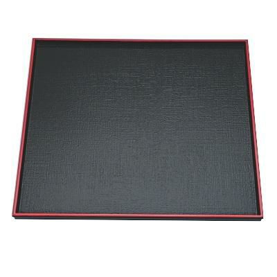 角布目盆黒天朱8.5寸 黒天朱