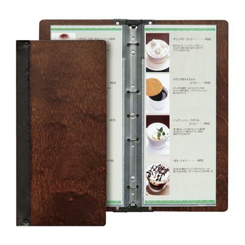 【シンビ】木製メニューブック スリム-B・SHO-103