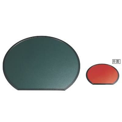 雲流両面半月盆グリーンタタキ/朱布目尺2