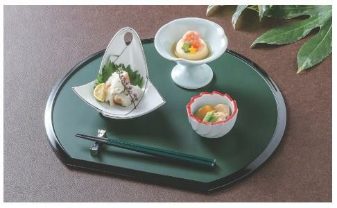 宴半月両面盆グリーンソフィー/溜尺2