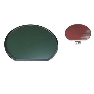 宴半月両面盆グリーンソフィー/溜尺4