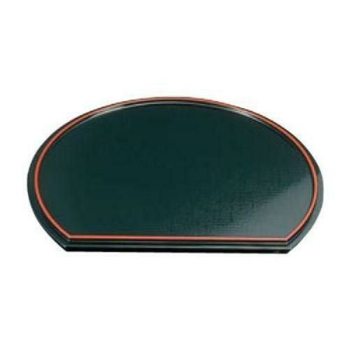 半月布目両面盆 黒/朱 尺3 ABS樹脂/業務用/新品