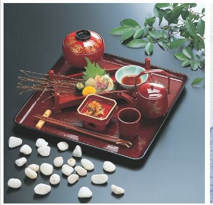 かすり角盆溜かすり9寸