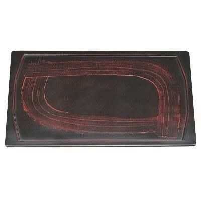 木製内矢羽根型盆一筆曙