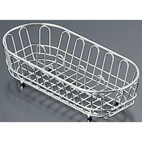 18-8ワイヤー小判カトラリーバスケット 深型 HN0001