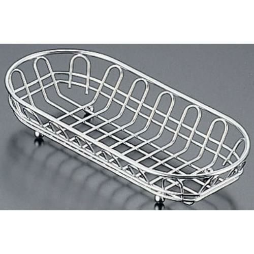 18-8ワイヤー小判カトラリーバスケット 浅型 HN0002