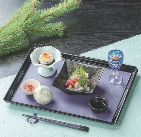 木瓜長角盆紫雲SL裏黒塗尺5 黒