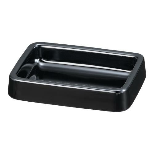 メラミン カラー灰皿 A-272 長角 〈黒〉