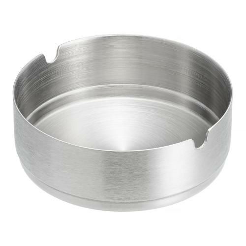 フラット ステンレススタッキング丸灰皿 レスト付 8cm