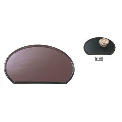 耐熱半月両面盆ウルミ/黒天朱尺2