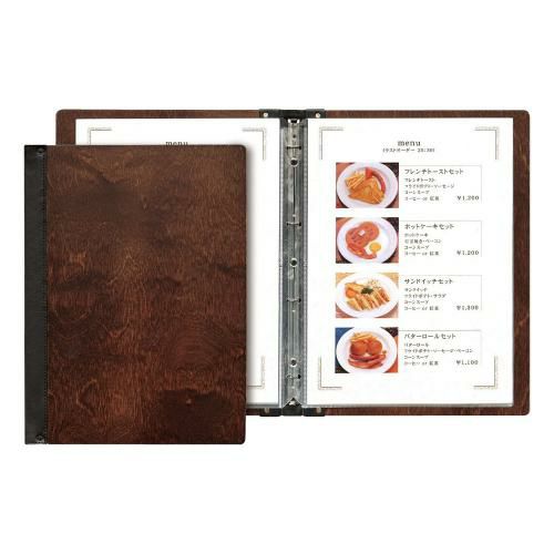 【シンビ】木製メニューブック スリム-B・SHO-101