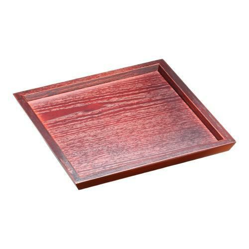 木製ハイブラウン 正角どんぶりトレー 15237