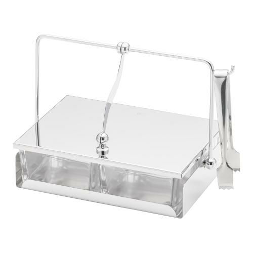 ガラス薬味入れ T-4(4ヶ仕切) 《4-015》