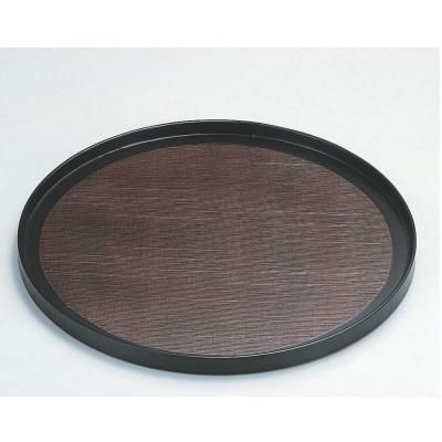 木製丸盆布目曙塗尺0