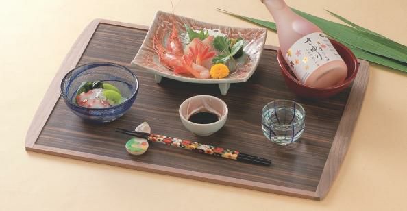 45cm銘木オーバル敷きトレーマット黒檀