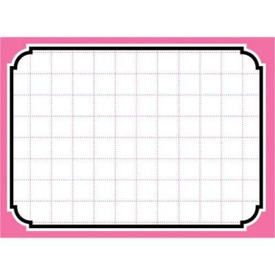 POP用紙 大 ピンク枠/100枚×1冊