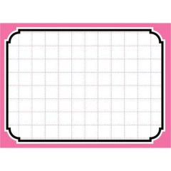 POP用紙 大 ピンク枠/100枚×1冊