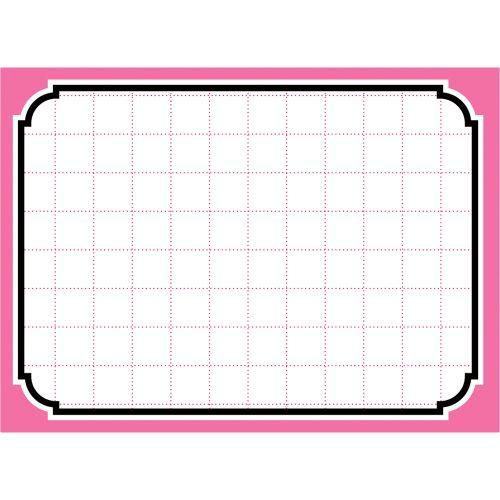 POP用紙 大 ピンク枠/100枚×1冊