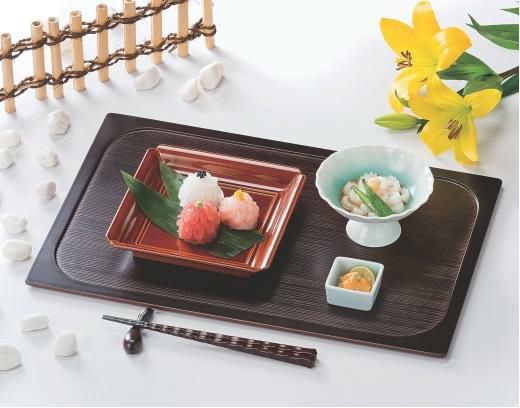 木製内雪才型千筋盆ブラウン ブラウン