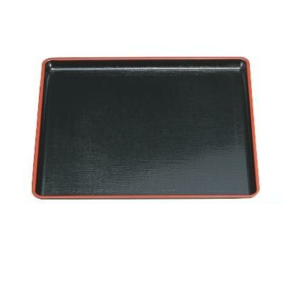 かすり角盆黒天朱SL尺0 黒天朱