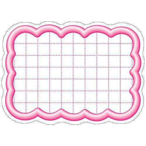 抜型カード 立体枠 雲 小 ピンク/50枚×5冊入