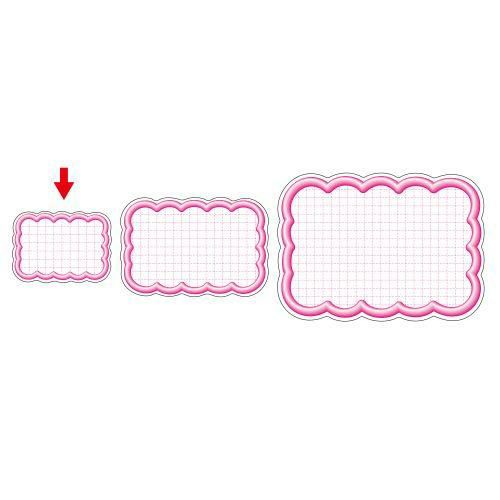 抜型カード 立体枠 雲 小 ピンク/50枚×5冊入