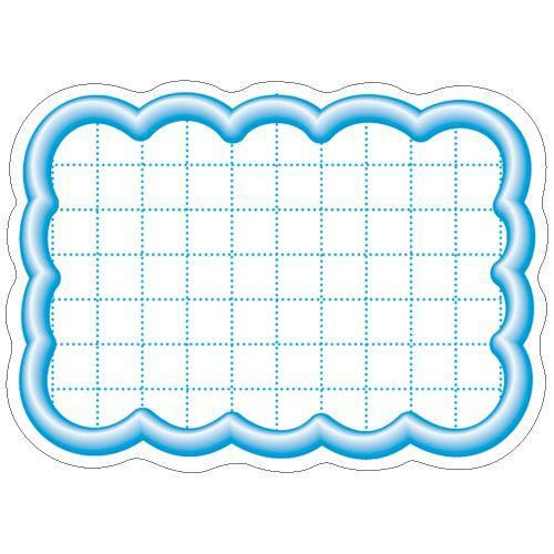 抜型カード 立体枠 雲 小 ブルー/50枚×5冊入