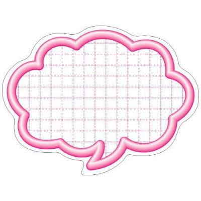 抜型カード 立体枠 吹出し 中 ピンク/50枚×5冊入