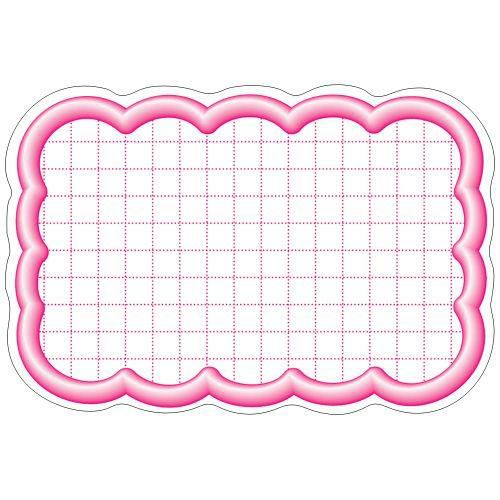 抜型カード 立体枠 雲 中 ピンク/50枚×5冊入