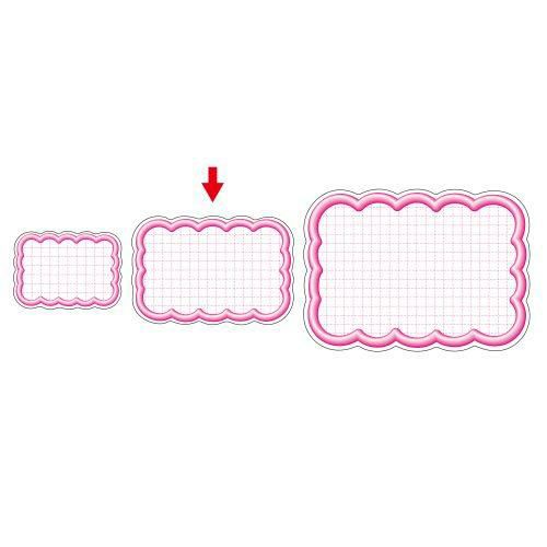 抜型カード 立体枠 雲 中 ピンク/50枚×5冊入