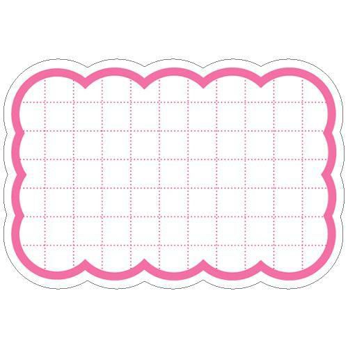 抜型カード 雲 中 ピンク/50枚×5冊入