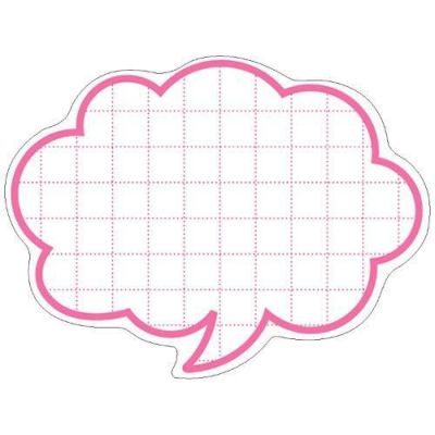 抜型カード 吹出し 中 ピンク/50枚×5冊入