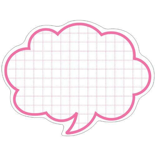 抜型カード 吹出し 大 ピンク/50枚×5冊入