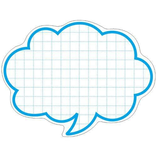 抜型カード 吹出し 大 ブルー/50枚×5冊入