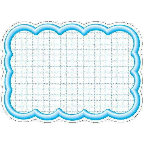 抜型カード 立体枠 雲 大 ブルー/50枚×5冊入