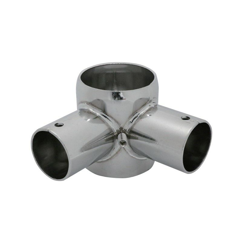 【スギコ】丸パイプ用二方継手 イモネジ付