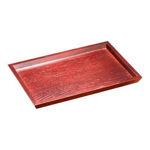 木製ハイブラウン 長角どんぶりトレー 15238