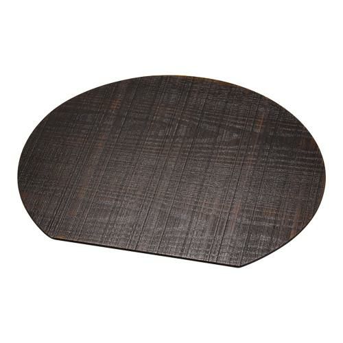 本漆荒肌多目的トレイ 半月 15527