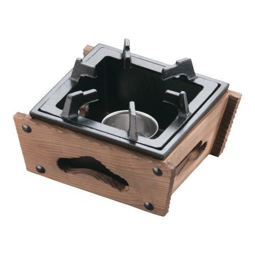 アルミ 民芸調コンロ(固形燃料皿付) 大