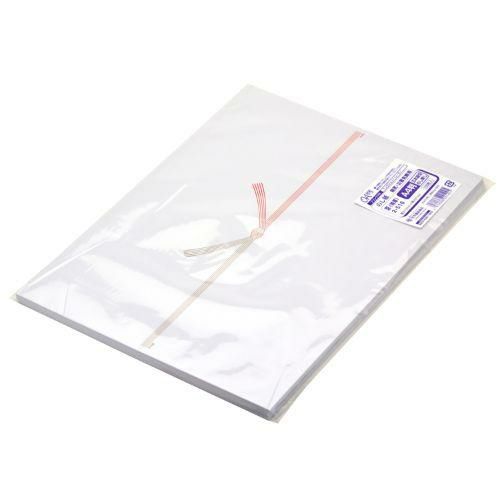 のし紙 A4判 五本結切 のし無し 京/100枚×5冊入