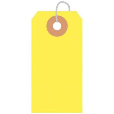 カラー荷札 豆 黄 一穴 2000P/2000枚×1箱